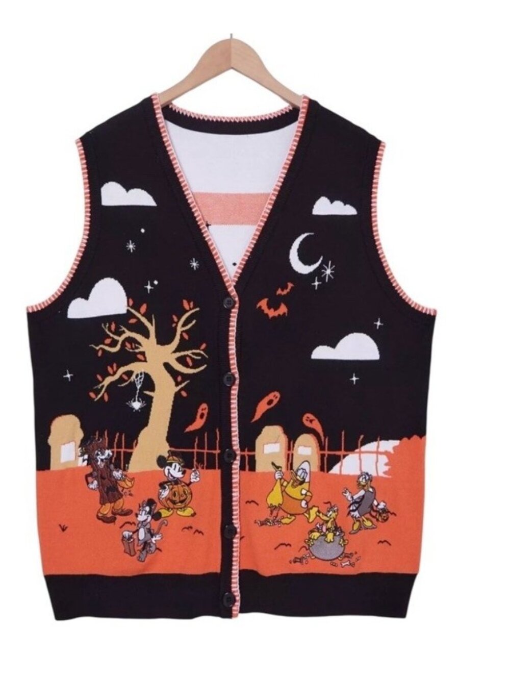 Disney Mickey & Friends Halloween Costumes Women's Sweater Vest Size XL